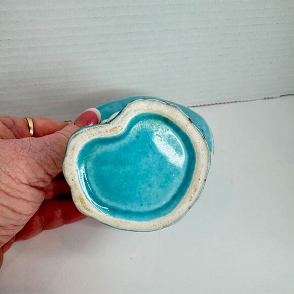 Vintage Lady Head Vase Turquoise Collectible - Picture 8 of 11